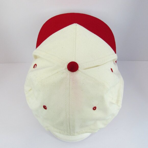 Five Star Graphic Logo Men's White & Red Wide Brim 5 Panel Adj Snapback Cap Hat - Picture 5 of 8